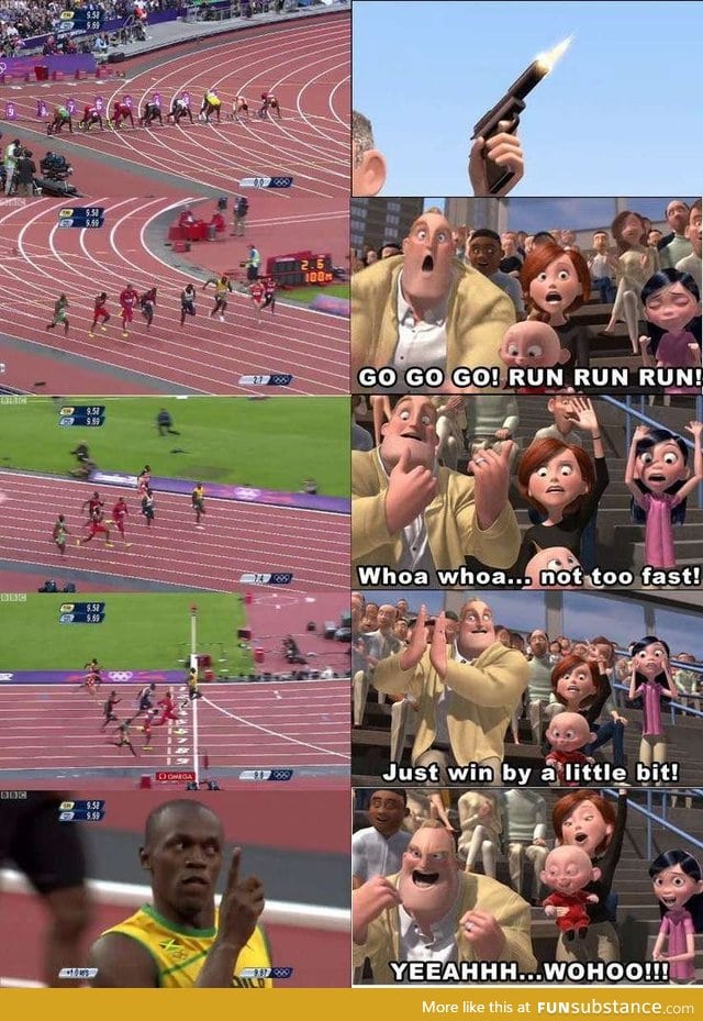 Watching Usain Bolt