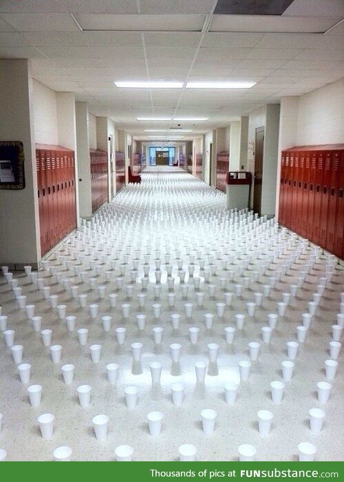 The symmetry of this prank is pretty impressive