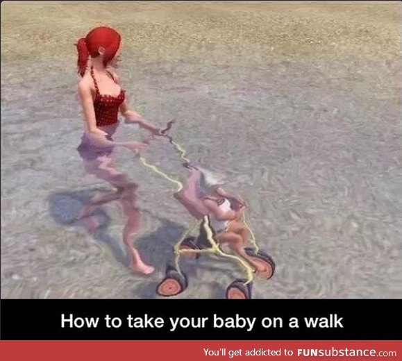 Talking a walk with your beloved baby