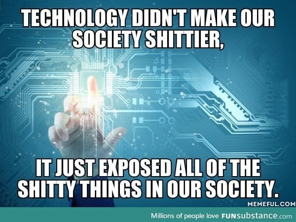 Also the same reason why crime rates are going down but it seems as if they're going up