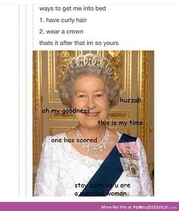 stay calm liz u are a married woman