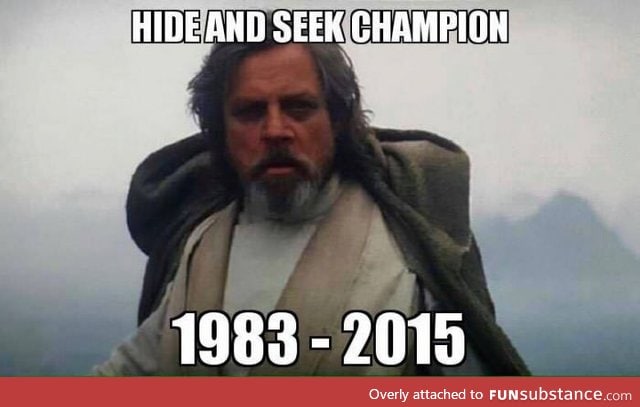 Luke Skywalker, the hide and seek champion