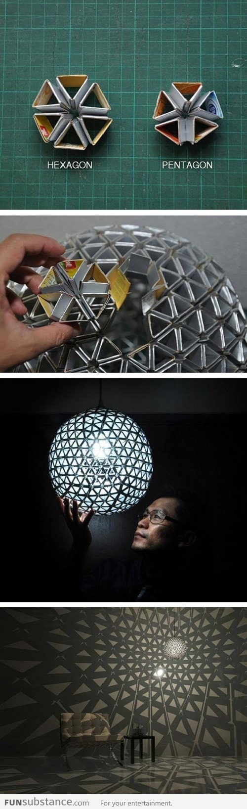 DIY beautiful cardboard lamp