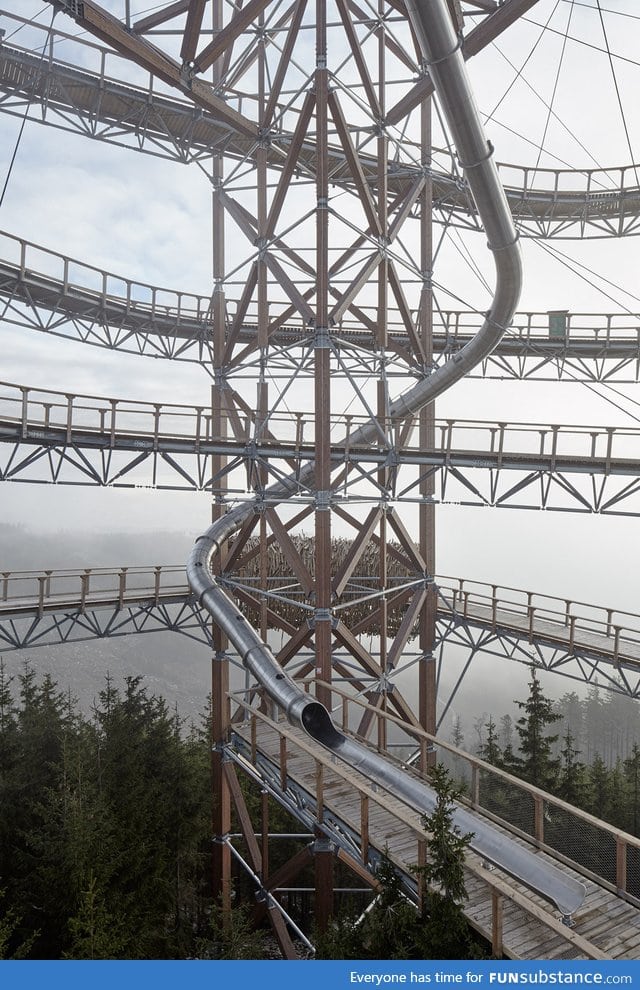 A 330-foot long slide in the Czech mountains
