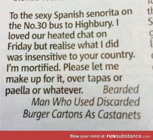 You've got to admire his creativity