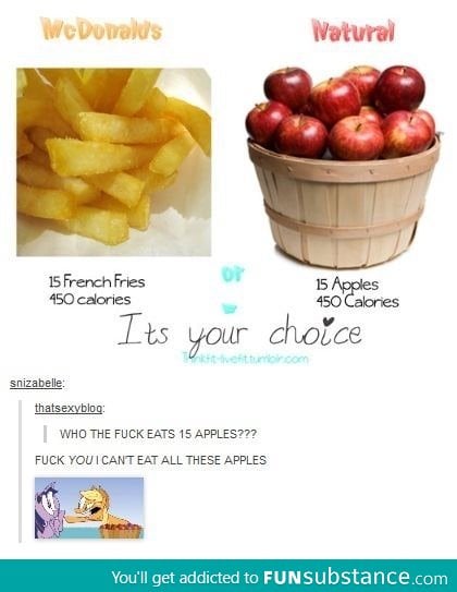 French Fries vs Apples