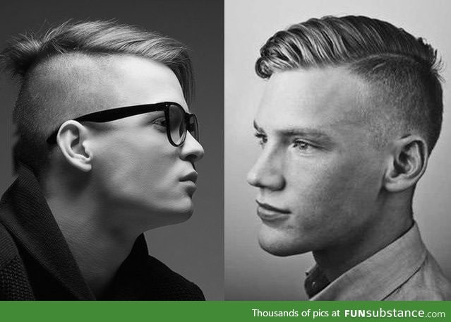 One of the most popular hairstyle comes from mandatory hairstyle used by the Waffen SS