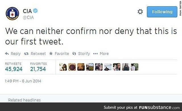1st CIA tweet