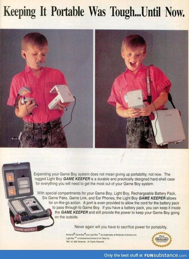 A gameboy ad from 1991