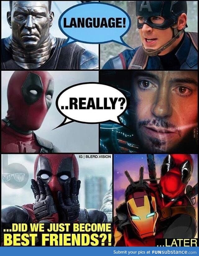 Iron man and Deadpool BFFs