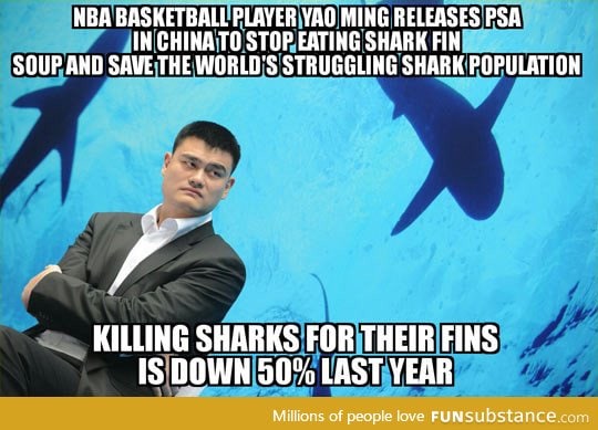 Yao Ming doing it right