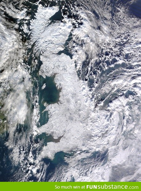 United Kingdom during the snowfall three weeks ago