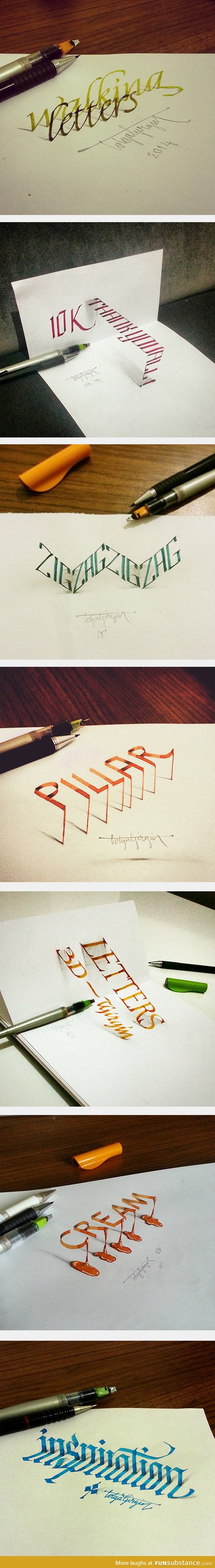 7 Beautiful Examples Of Anamorphic Lettering