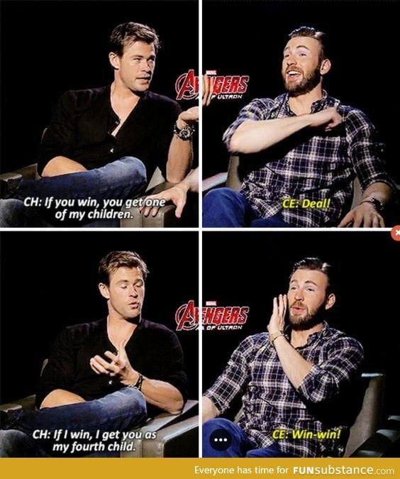 Chris Evans and Chris Hemsworth