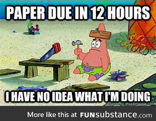 How I feel about every essay I write