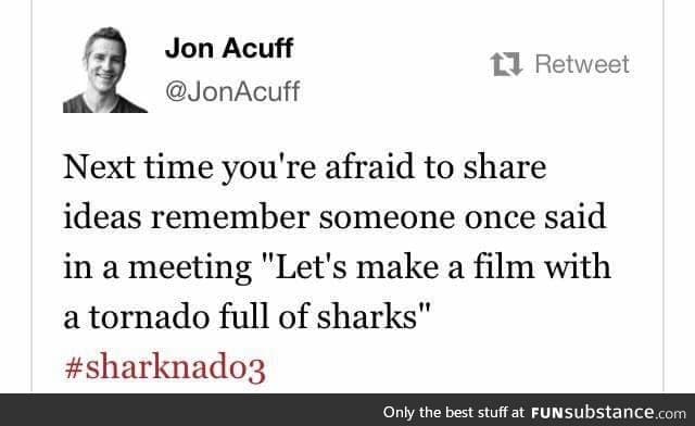 Never be afraid of sharing ideas.