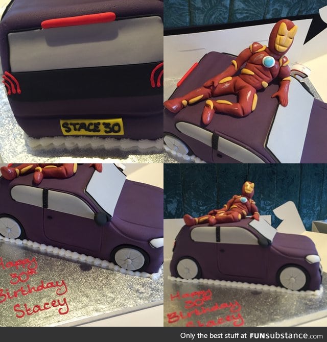 As Civil War is out (I'm in the UK) wanted to share my awesome birthday cake! #TeamIronMan