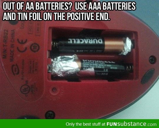 Out of AA batteries?