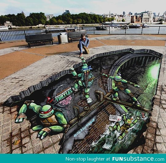 Teenage Mutant Ninja Turtles 3D Street Art