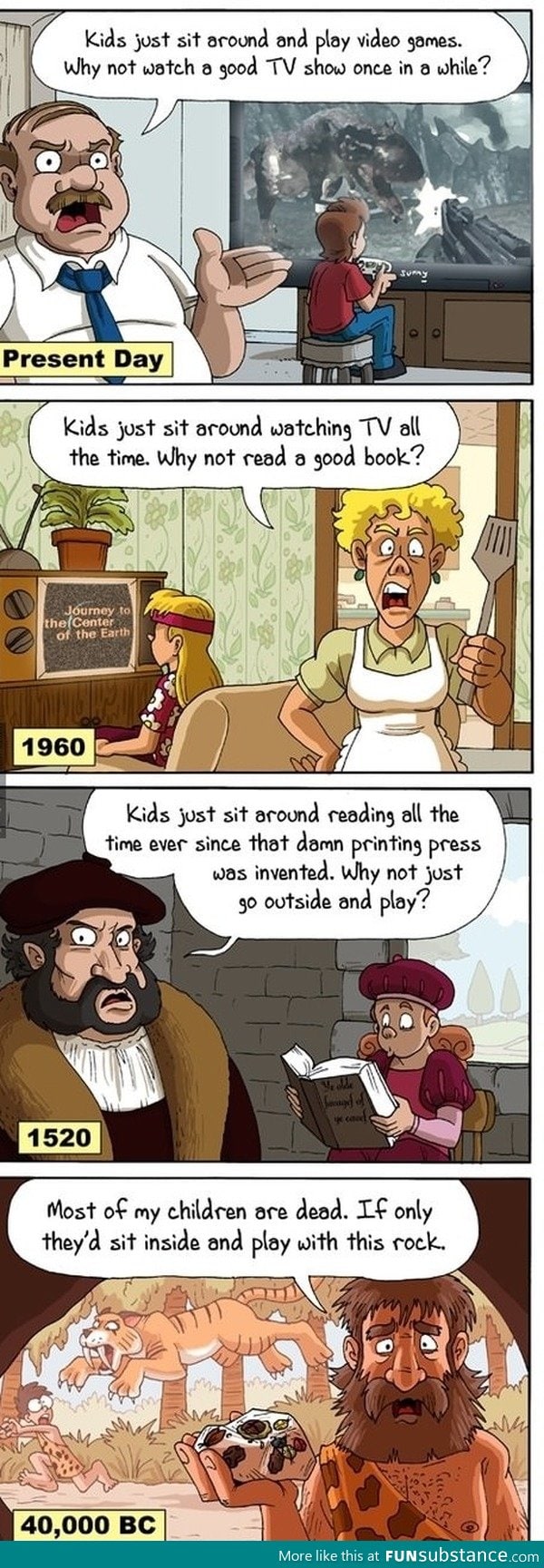 Complaining parents in different eras