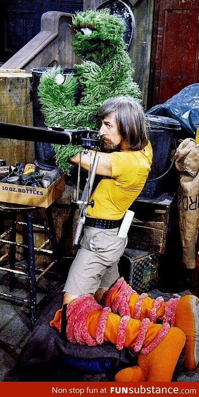 Jim Henson multitasking