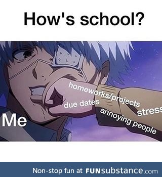 School to me was always more like a flaming semi-truck to the face