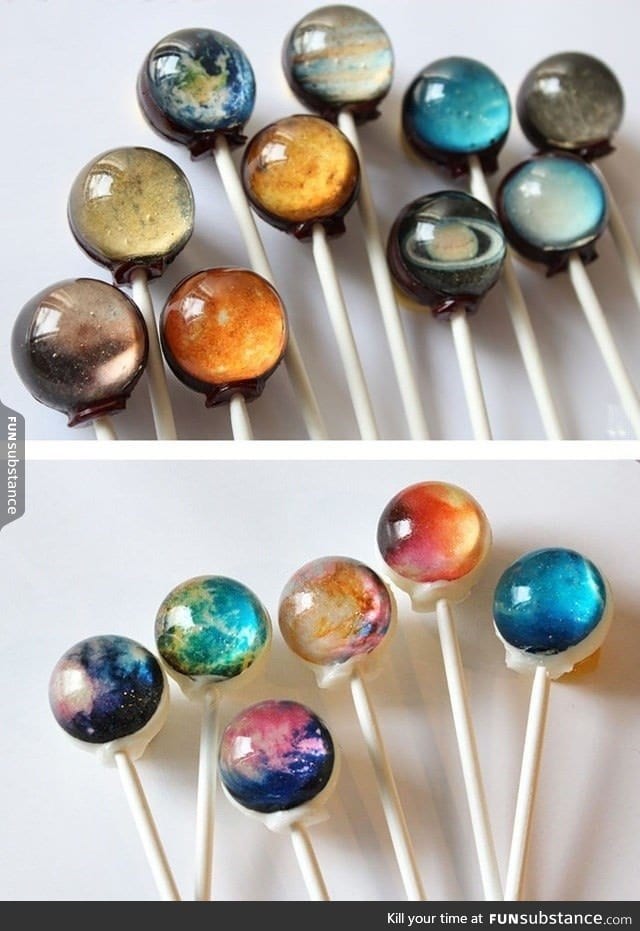 Planetary lollipops are beautiful