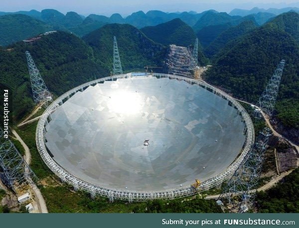 Largest ever in the world, the five hundred meter Chinese Aperture Spherical Telescope