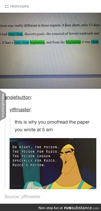 Writing while dead inside