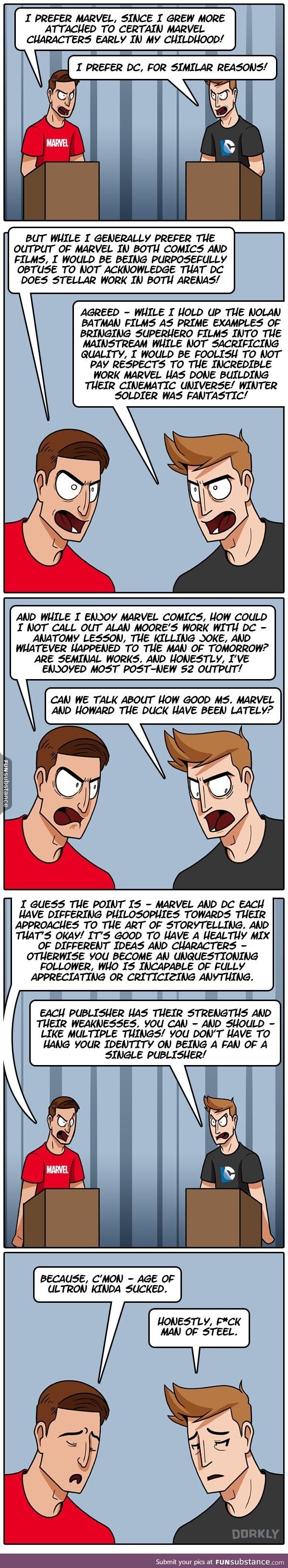 Marvel vs DC argument