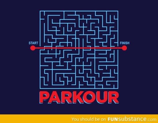 Parkour is the easiest solution here