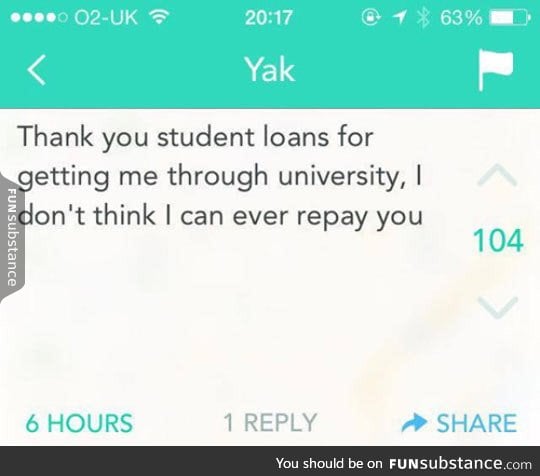 Thank you student loans