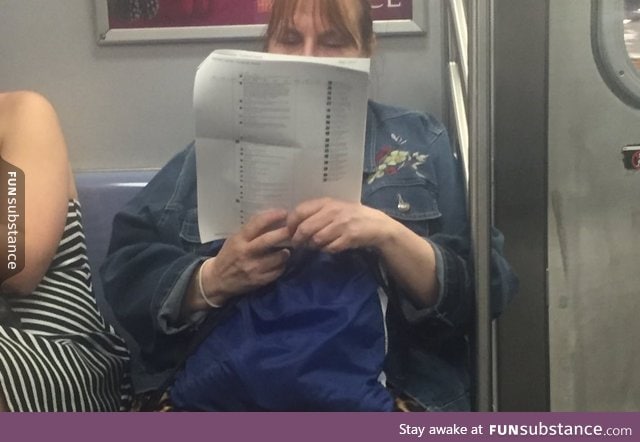 Woman printed out 15 pages of facebook posts so she could read the comments