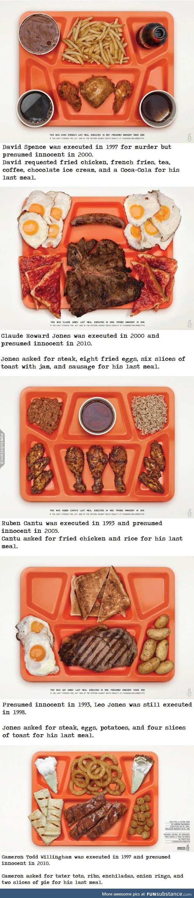 Last meals of innocent men