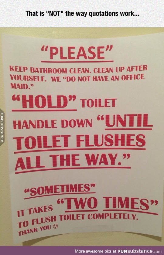 Those unnecessary quotes