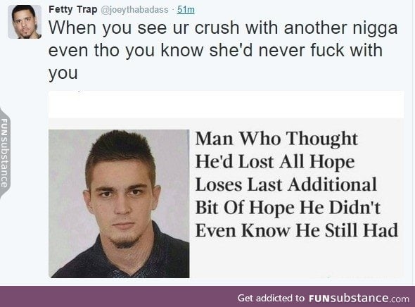 When you see your crush with another guy