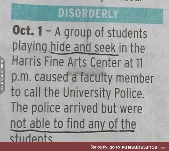 Hide and seek experts