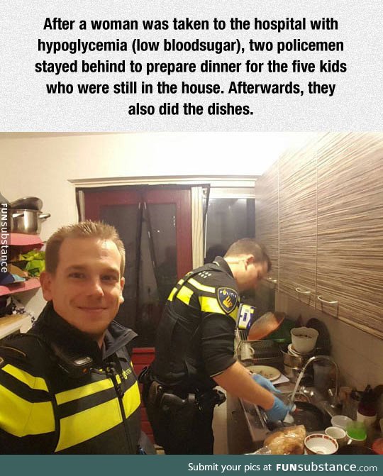 Two policemen doing the right thing