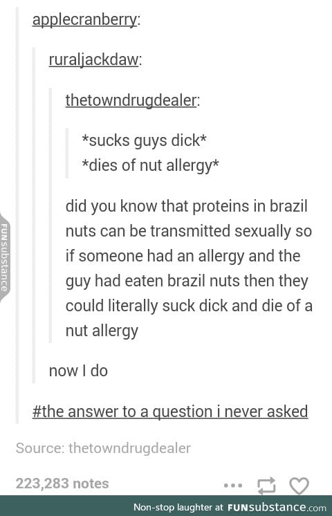 Literal nut allergy