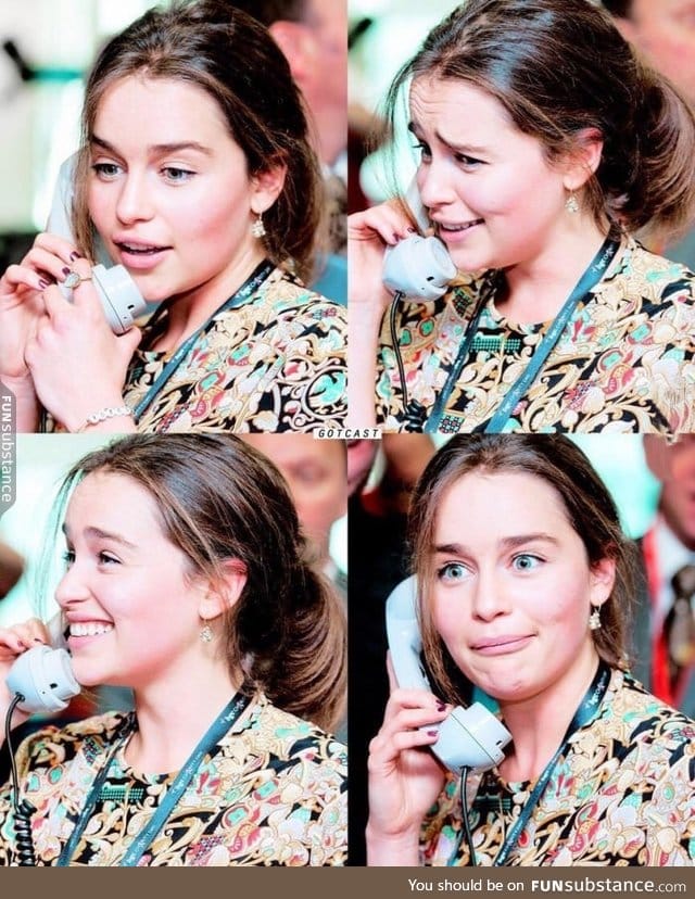 Emilia Clarke has more emotions during one phone call than people have during their lives