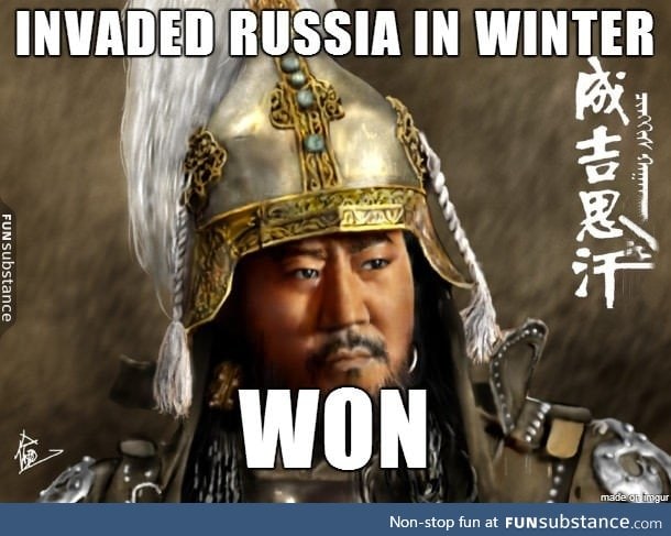 To the people who said you can't invade Russia during winter