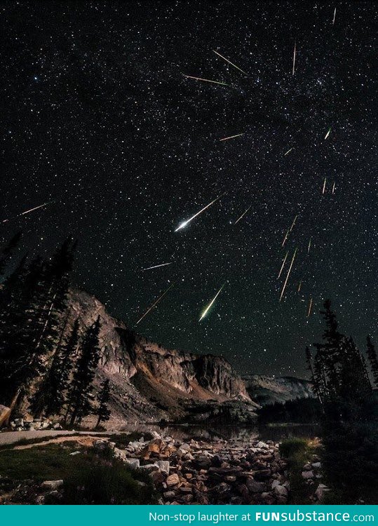 Meteor Shower over Wyoming Sky