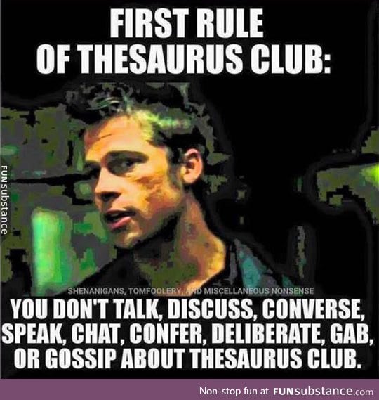 Rules of thesaurus club