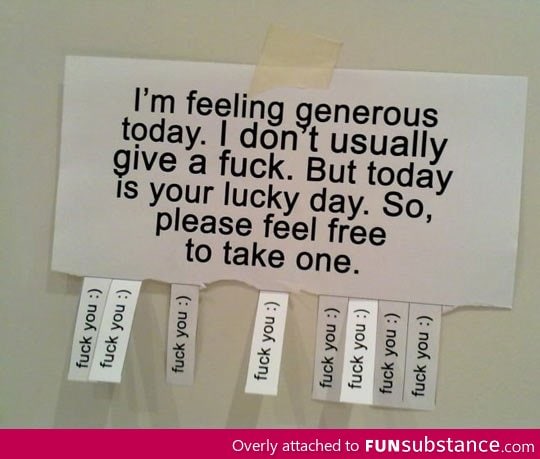 I'm actually giving them away