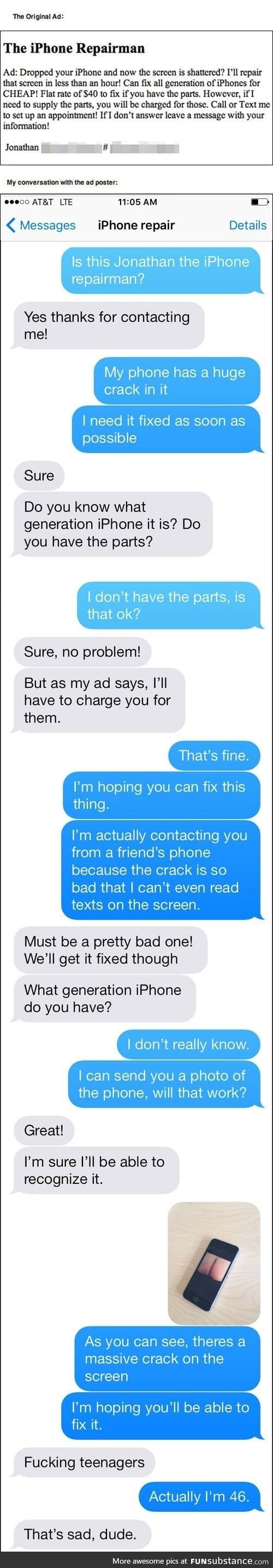 Jonathan the repairman