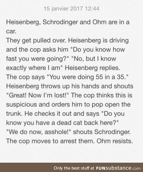 Physics joke to start the day