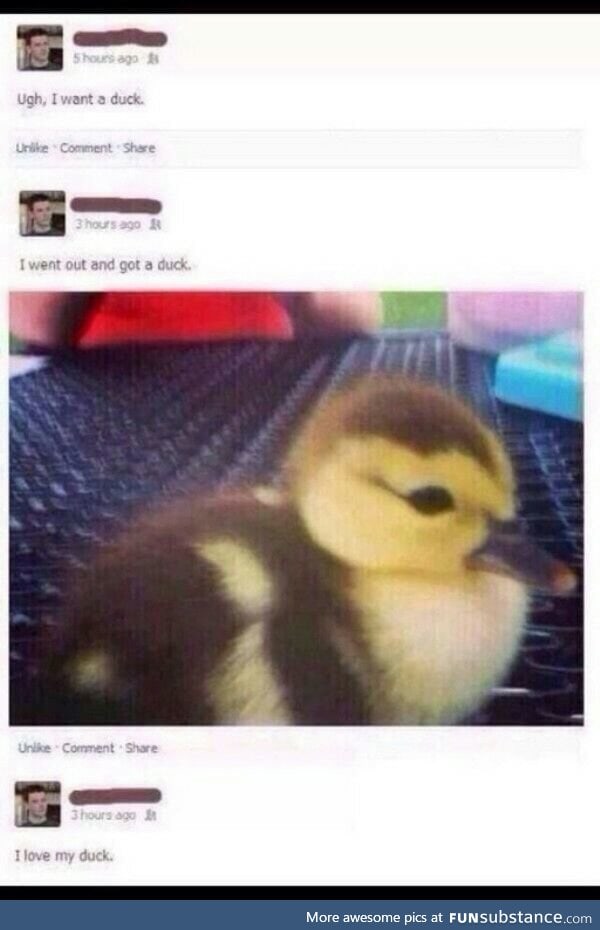 I love his duck