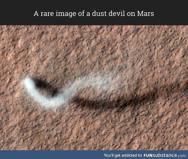 Dust devil on Mars