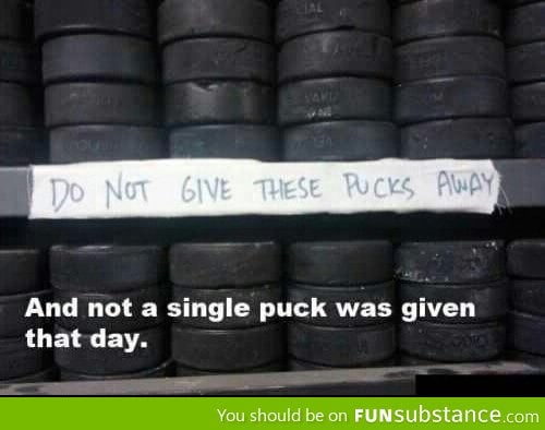 Not a single puck was given