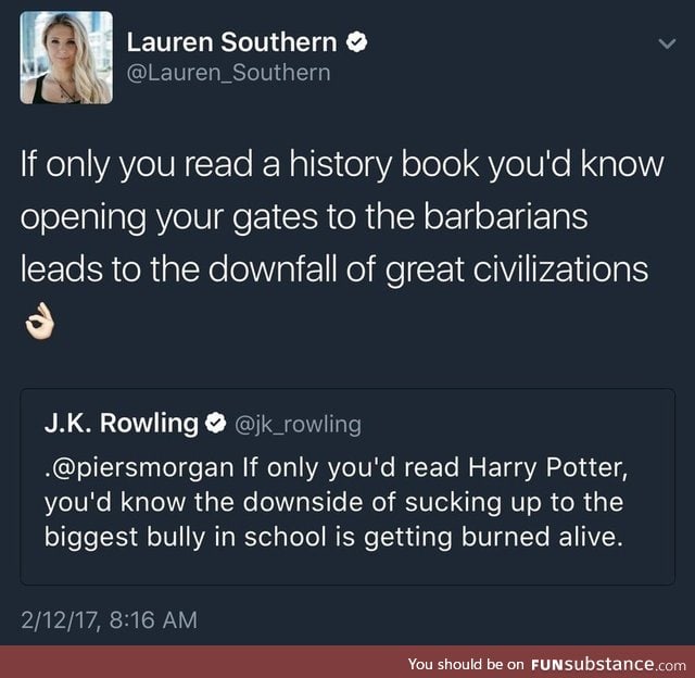 J.K. Rowling citing her own fiction